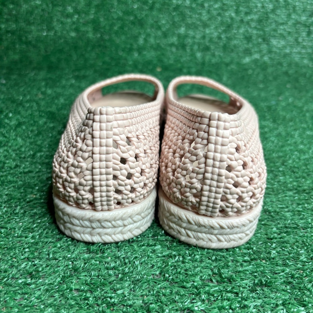 Melissa Blush Pink Crochet Peep-Toe Platform Sandals - Picture 4 of 13